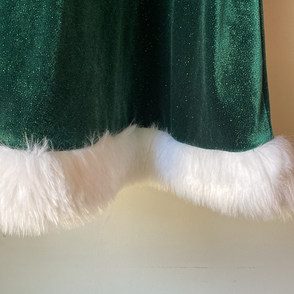 Bonnie Jean Girls Green Sparkly Dress Size 12 - Picture 6 of 9